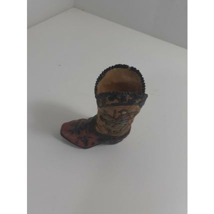 Collectible antique miniature very ornate cowboy boot (9)