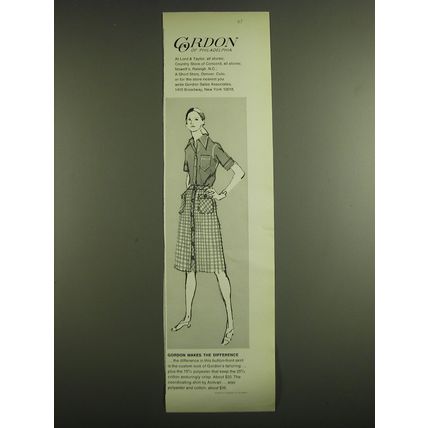 1971 Gordon of Philadelphia Ad - Button-front skirt and Shirt by Activair