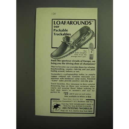 1970 Hunting World Loafarounds Shoes Advertisement