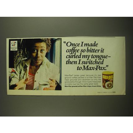 1973 General Foods Max-Pax Coffee Ad - Once I made coffee so bitter it curled