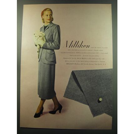 1949 Milliken Woolens Fashion Ad - Go-Everywhere Costume