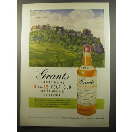 1950 Grant's Scotch Advertisement - Edinburgh Castle