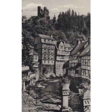 Monschau Partie Am Haller Vintage Postcard