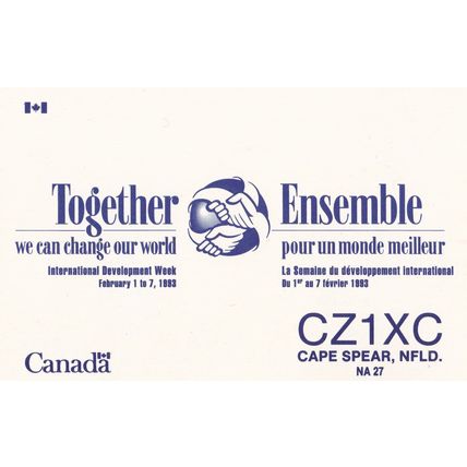 Cape Spear Canada QSL Radio Card