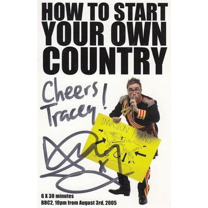 Danny Wallace How To Start Your Own Country BBC TV Show Launch Hand Signed Photo