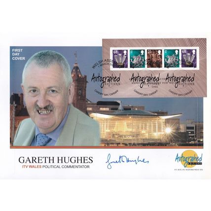 Gareth Hughes ITV Wales Politics Presenter Hand Signed FDC
