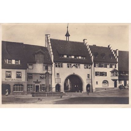 Car Breakdown at Loffingen Baden Wurttemberg Bicycle Germany Rare Postcard