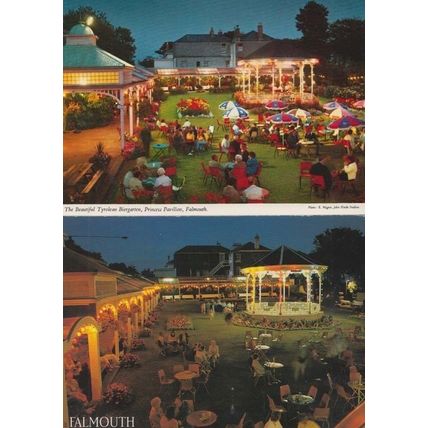 Falmouth Princess Pavillion Biergarten Beer Garden Illuminations Postcard s