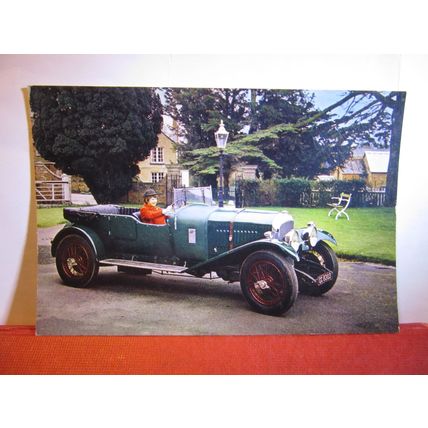 1929 BENTLEY VANDEN PLAS veteran car unused postcard Cheddar motor museum 1969 #