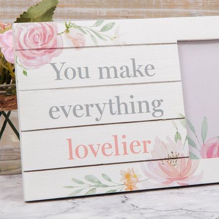 Sophia Photo Frame Wooden You Make Everything Lovelier 12.5 CM Gift Home Decor