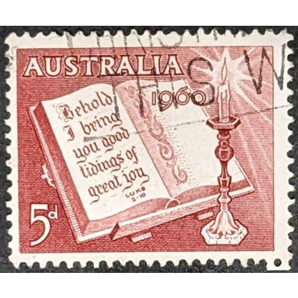 STAMP Australia SG338 1960 5d Christmas Used