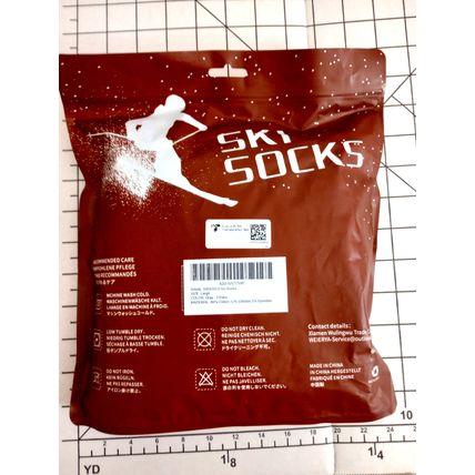 WEIERYA Ski Socks 2 Pairs Black/Gray Large for Skiing, Snowboarding, Outdoor