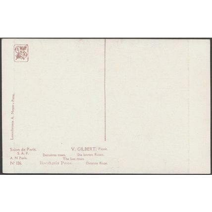 Victor-Gabriel Gilbert - Dernières Roses, c.1910s - Noyer Salon de Paris CPA