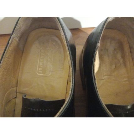 Samuel Windsor Leather Brogues Shoes Black Handmade Mens Size 8