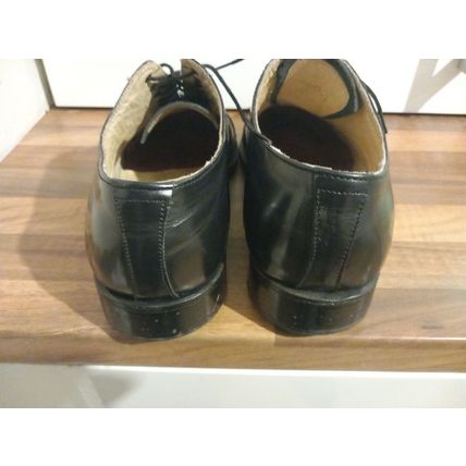 Samuel Windsor Leather Brogues Shoes Black Handmade Mens Size 8