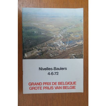 1972 FORMULA 1 BELGIAN GRAND PRIX PROGRAMME