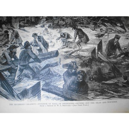 The Richmond Calamity - 2 Full Page prints - Harper's Weekly, May 14, 1870