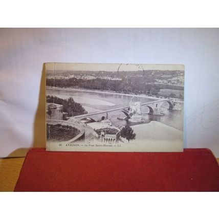 LE PONT ST. BENEZET, AVIGNON, FRANCE used postcard 1951 pm =
