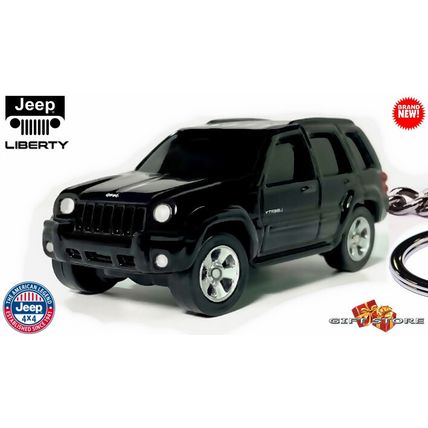 VERY RARE KEYCHAIN BLACK JEEP LIBERTY