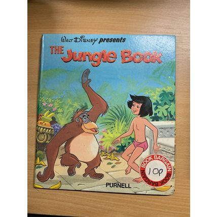 1974 WALT DISNEY PRESENTS "THE JUNGLE BOOK" ILLUSTRATED THIN HARDBACK BOOK (LL)