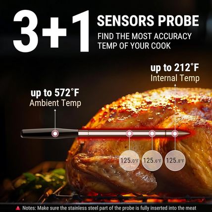 Tempspike Wireless Meat Thermometer Digital with App, Wifi & Bluetooth BBQ Grill