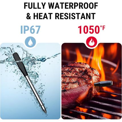 Tempspike Wireless Meat Thermometer Digital with App, Wifi & Bluetooth BBQ Grill