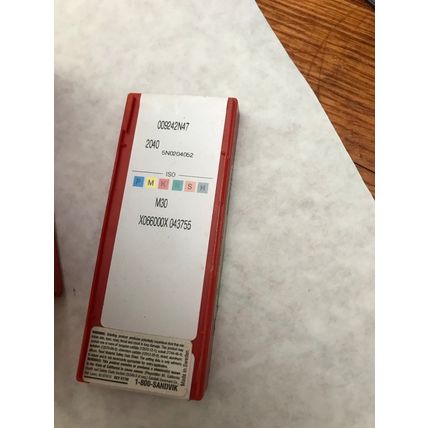 100 SANDVIK 009242N47 7.025,SANDVIK 2040 CARBIDE INSERTS X066000X 043755,EJ,AK