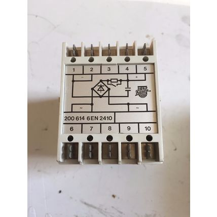 HAUNI 200 614 6EN 2410 RECTIFIER MODULE 5POLE RAIL MOUNT,EV