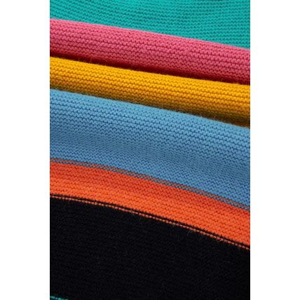Yellow Colorblock Mixed Textured Drop Shoulder Sweater