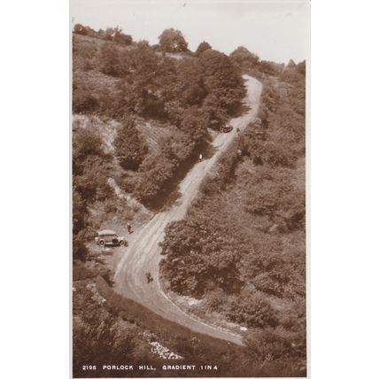 ED 283 PORLOCK HILL. RP POSTCARD