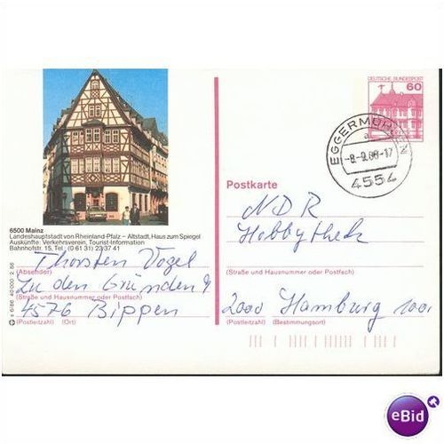 Germany postcard 1988 - 6500 Mainz