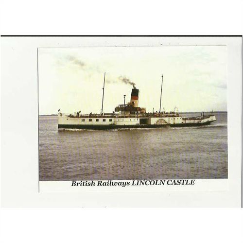 S.40 British Railways Paddle Steamer LINCOLN CASTLE Postcard