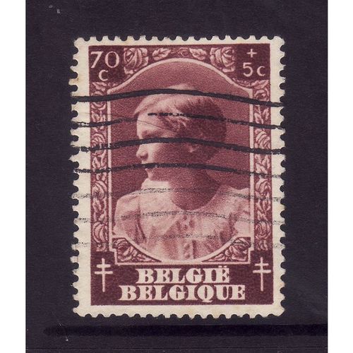BELGIUM 1937 PRINCESS JOSEPHINE 70c + 5c PURPLE SG 802 FINE USED