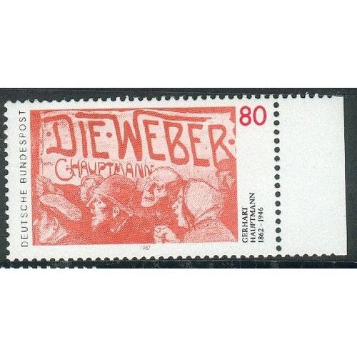 Germany 1987 - SG2222 - 125th Birth Anniv of Gerhart Hauptmann (unused)