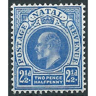 Natal 1902 SG131 2 1/2d Bright Blue Mounted Mint .. ..