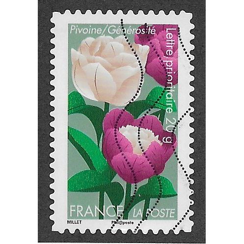 FRA 2012 (60c)(S/A) 'FLOWERS - PEONIES ' FINE USED (EBID56-695)