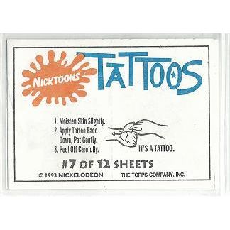 NICKTOONS ' TATTOOS ' card # 7 ( 1993 )
