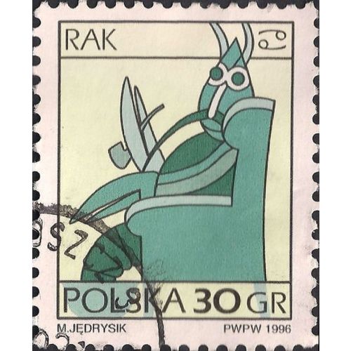 POLAND, Zodiac, Cancer (Rak), yellow 1996, 30 Gr #2,