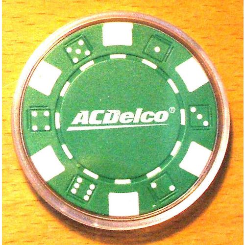 AC DELCO Poker Chip Golf Ball Marker - Green