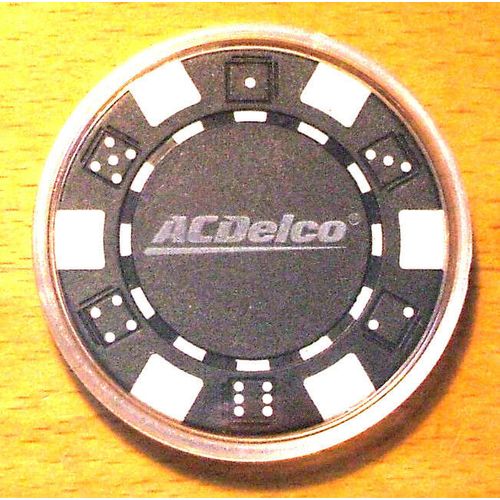 AC DELCO Poker Chip Golf Ball Marker - Black