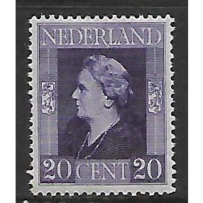 NETHERLANDS 1944 QUEEN WILHELMINA 20c VIOLET SG 604 M MINT