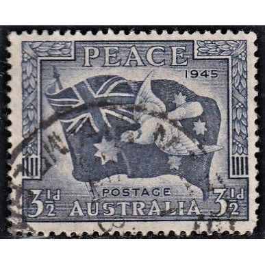 AUSTRALIA, 1946 3.5d Peace, SG 214 (Scott #201), used