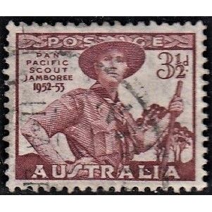 AUSTRALIA, 1952 3.5d Scout Jamboree, SG 254 (Scott #249), used