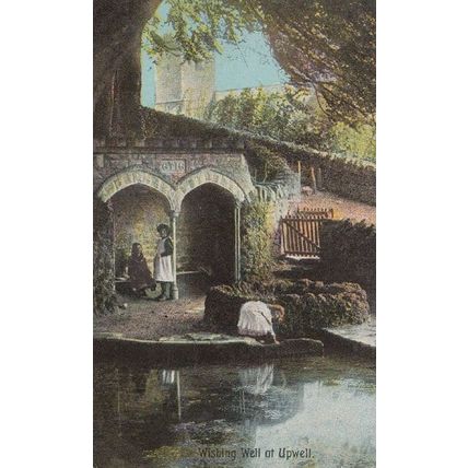 Upwell Dorset Wishing Well Antique Postcard
