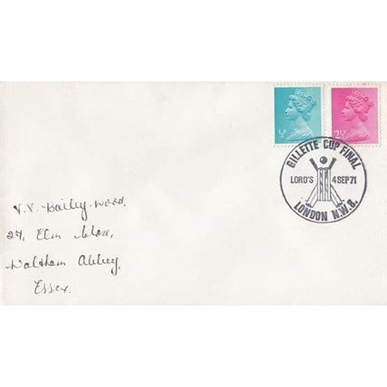 Gillette Cricket Cup Final 1971 First Day Cover Postmark
