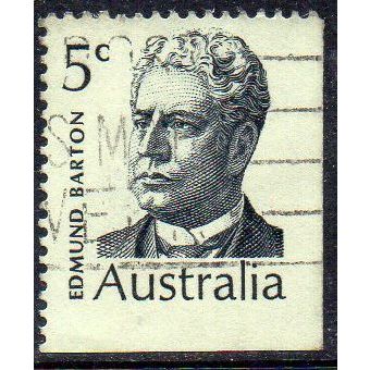 Australia 1969 Prime Ministers - Edmund Barton 5c Booklet Stamp Used