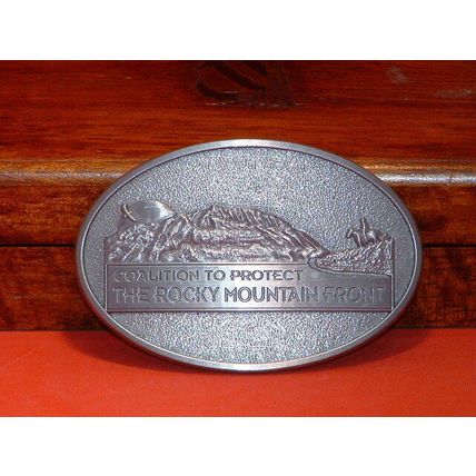 Pre-Owned Small Coalition to Protect The Rocky Mountain Front Belt Buckle