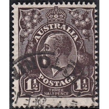 AUSTRALIA, 1919 1.5d George V, SG 54 (Scott #63), used