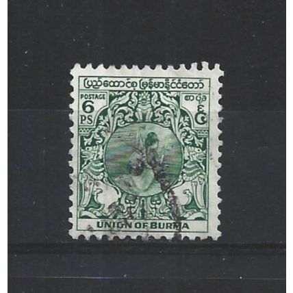 Burma.SG101 6p Dancer (Green).Fine Used.Jul25s