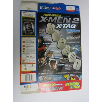 Kelloggs Frosties 2003 X-MEN 2 Empty Cereal Box 500g Box only